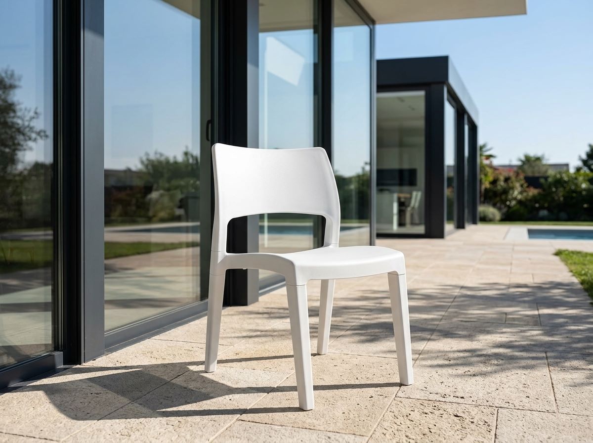 Progarden Plastová stohovatelná židle KLIK KLAK 52 x 52 x 72 cm bílá 3